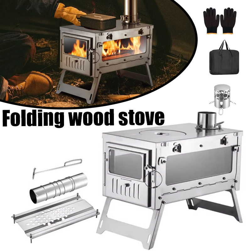 Camping Cooking Tent - 430 Stainless Steel Portable Tent Stove