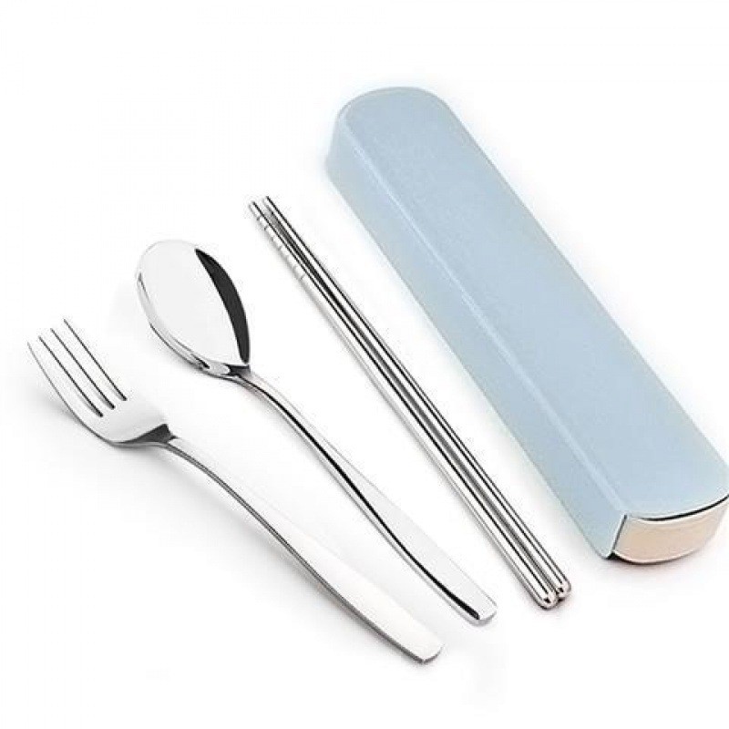 Camping Cooking Knife Set - 4Pcs/Set Stainless Steel Chopsticks Spoon Fork
