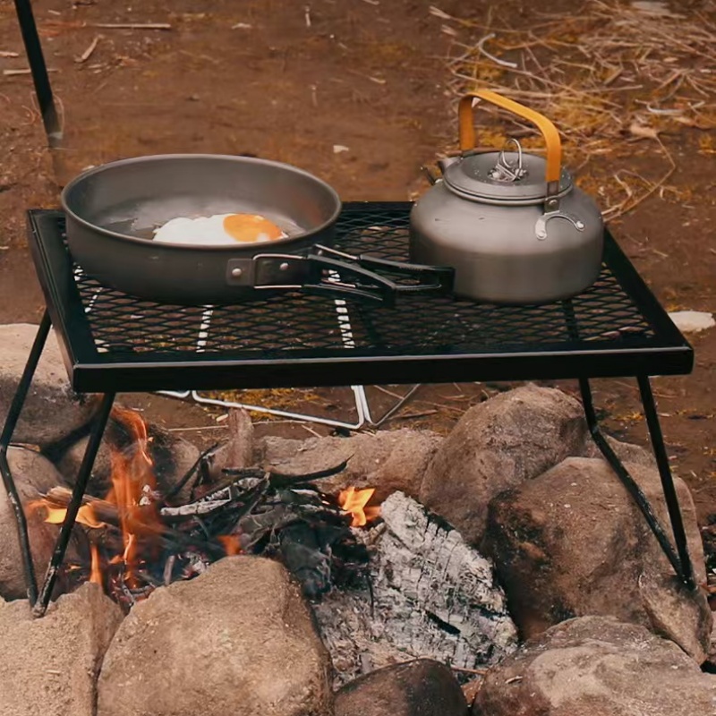 Camping Cooking Tent - Outdoor Grid Folding Table Multifunctional Camping
