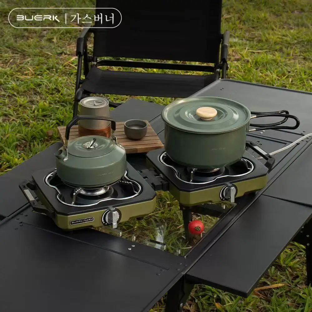 Camping Double Cooking Stove - BUERK Camping Stove Double Burner Portable