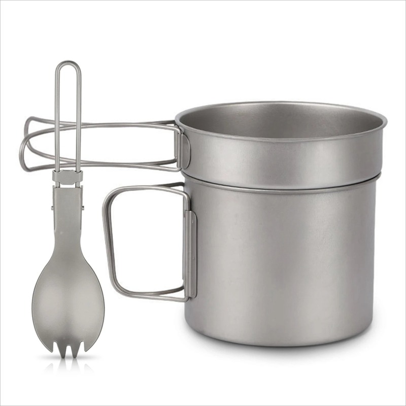 Camp Spork Set - Lixada Ultralight Titanium Cookset Outdoor Camping