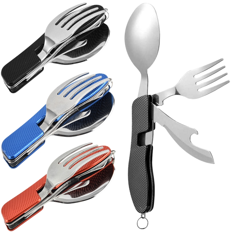 Camping Cooking Knife Set - 4 in1 Foldable Camping Utensil Set