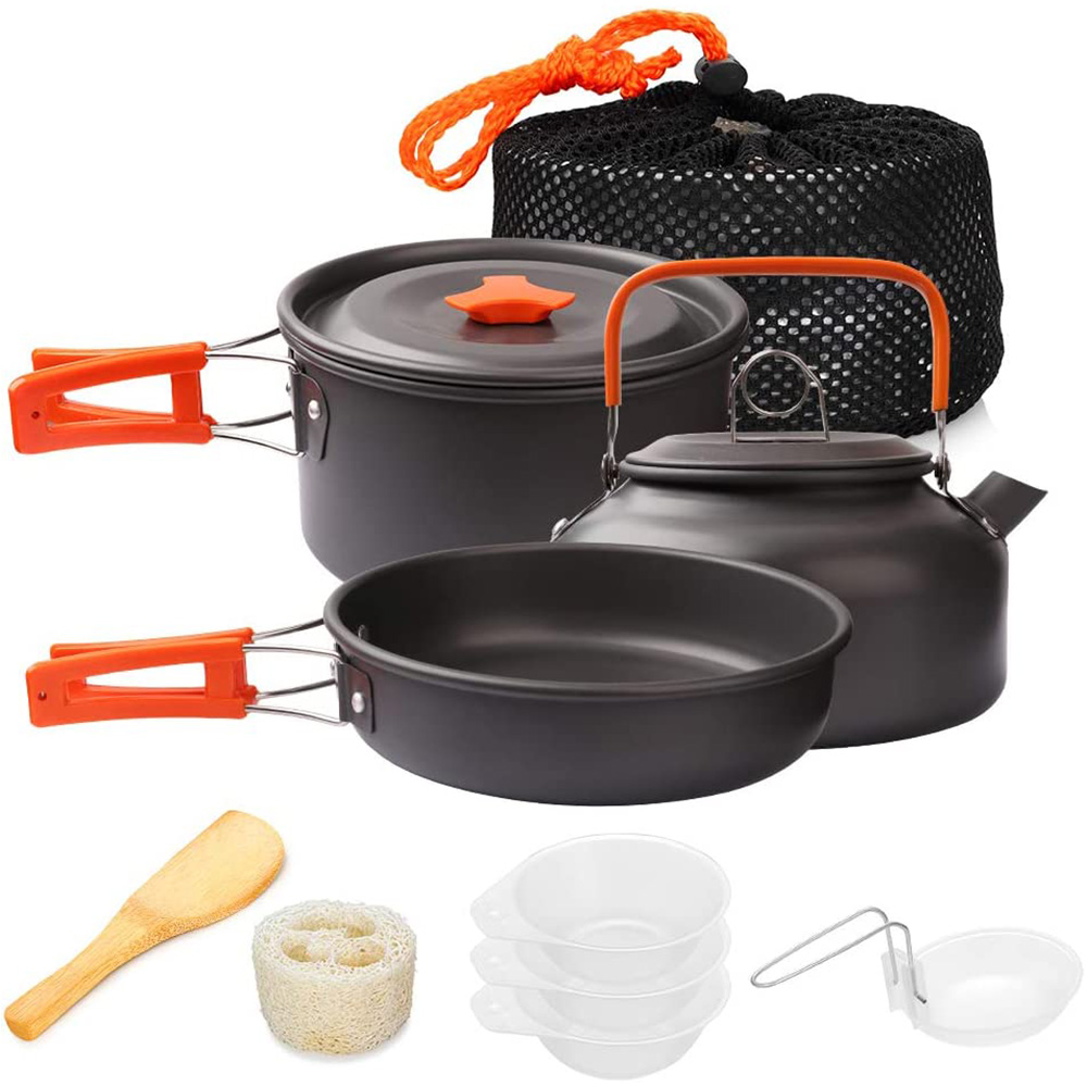 Camping Cooking Hardware - 1pcs/1set Camping Cookware Kit Outdoor Cooking