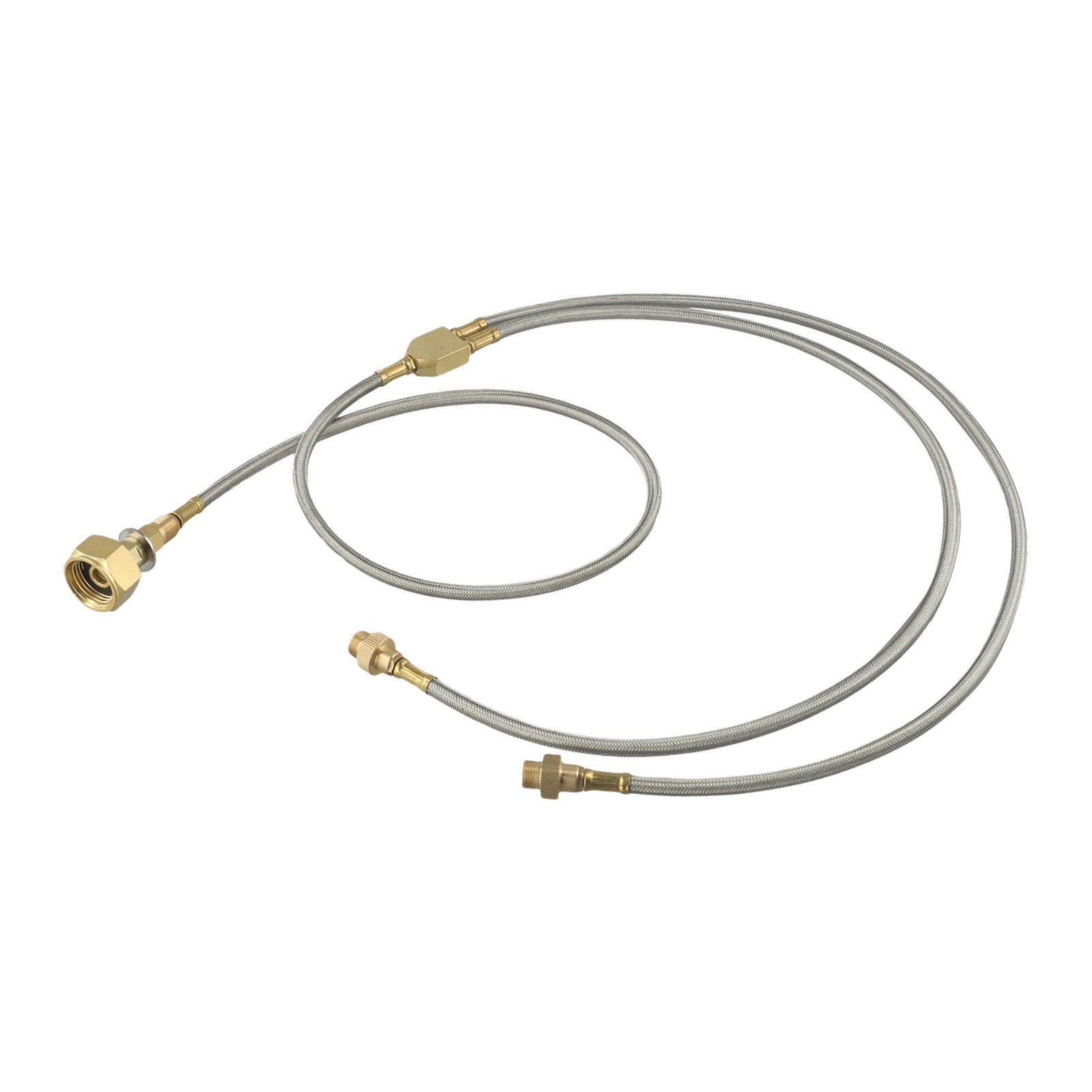 Camping Double Cooking Stove - Double-Headed Brass Gas Line for Outdoor