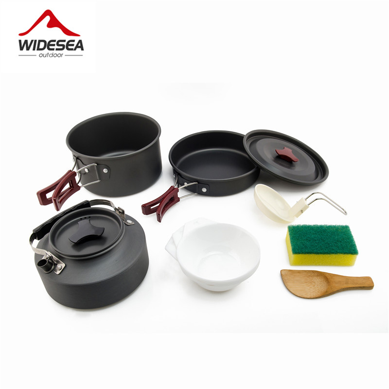 Camping Cooking And Eating Set - Widesea Camping Cookware Set Outdoor Pot