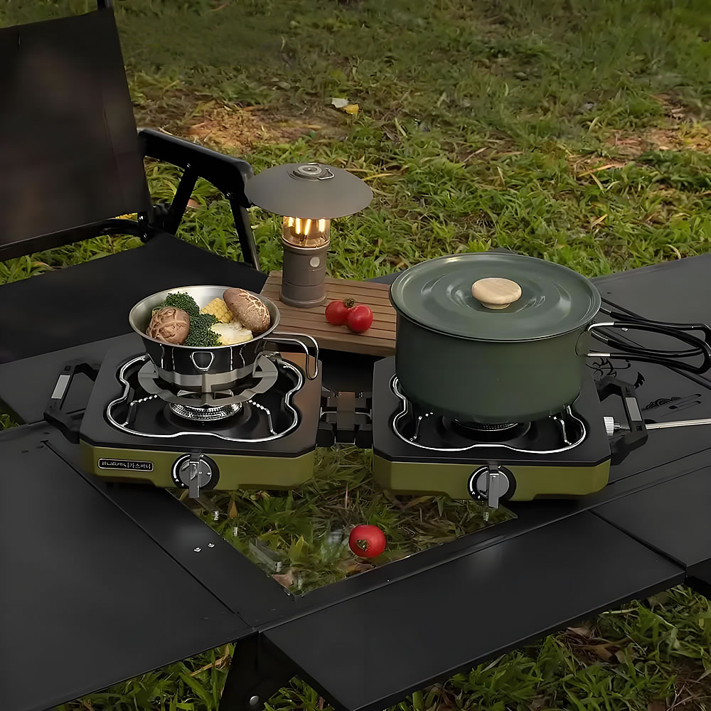 Camping Double Cooking Stove - Camping Stove Double Burner Portable High