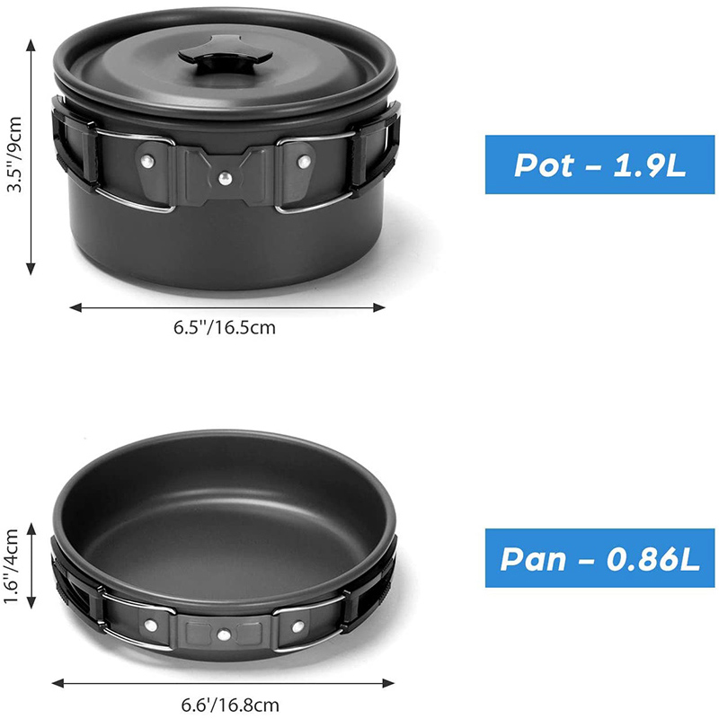 Camping Cooking Knife Set - 1 Set Outdoor Pot Pan Camping