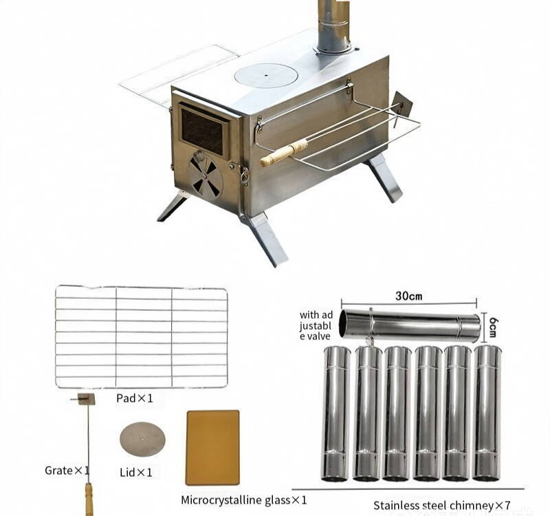 Camping wood stove stainless s - Camping Cooking Tent 评论和价格