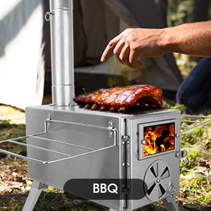 Camping wood stove stainless s - Camping Cooking Tent 评论和价格