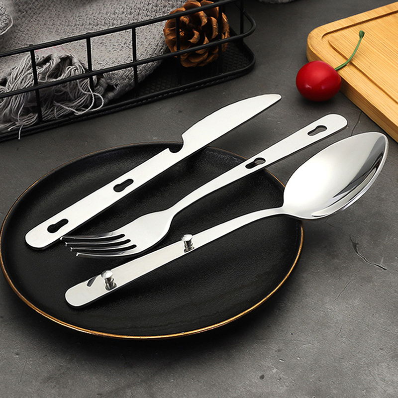 3pc/set Outdoor Portable Stain - Camping Cooking Knife Set 评论和价格