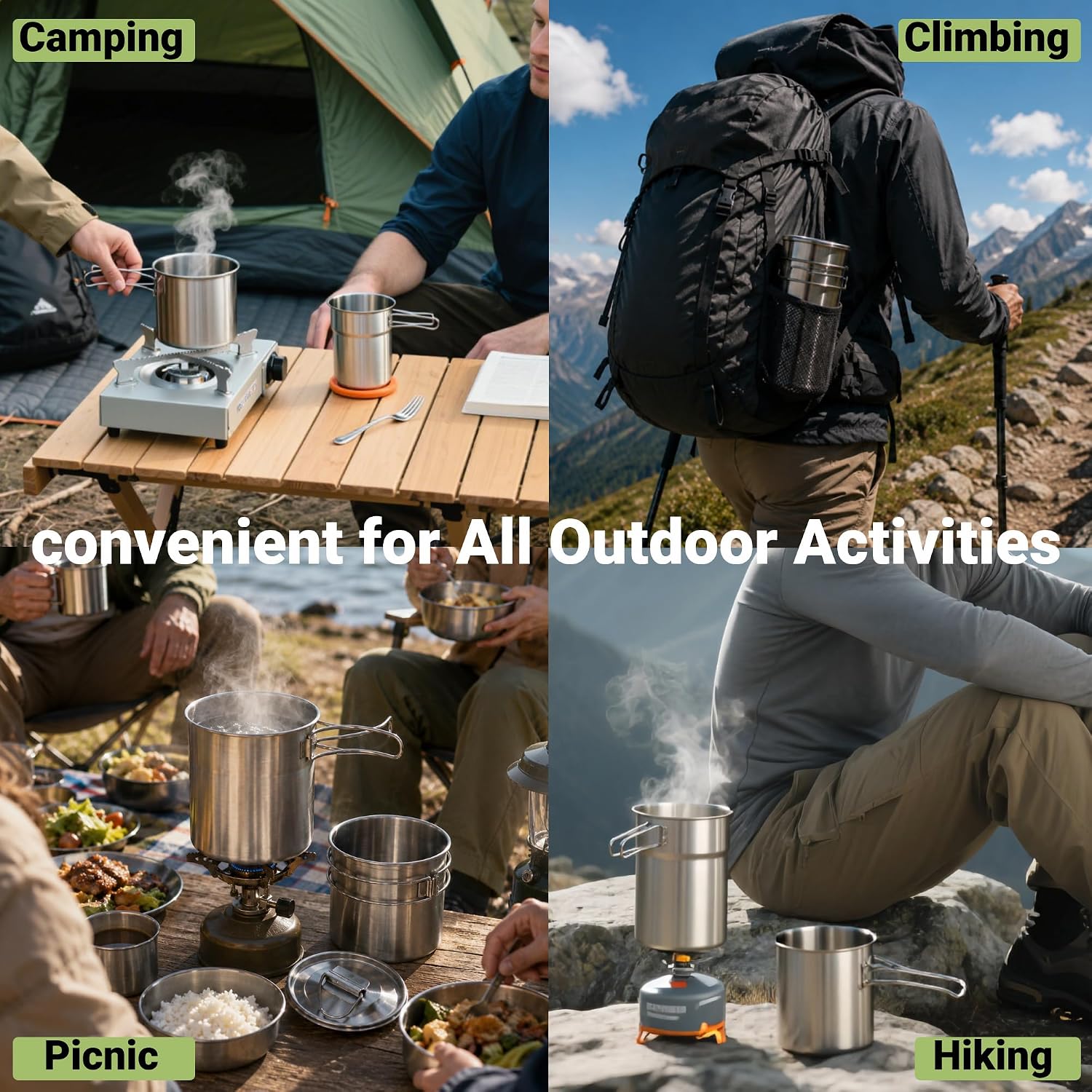 Foldable Camping Cups Mugs Cam - Camping Cooking Equipment 评论和价格