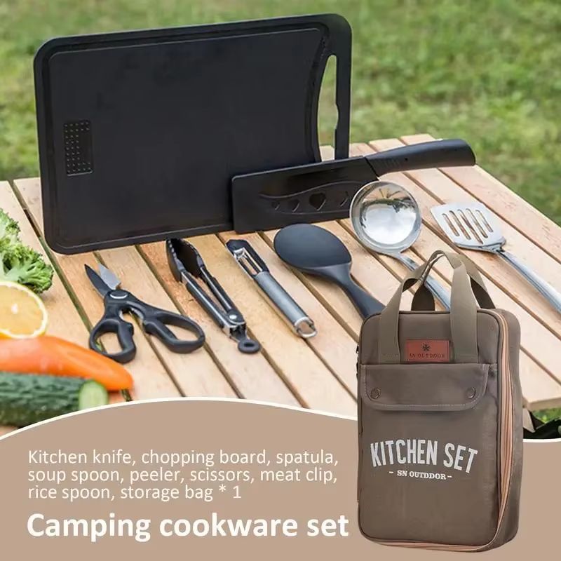 8pcs Camping Kitchen Cookware  - Camping Cooking Hardware 评论和价格