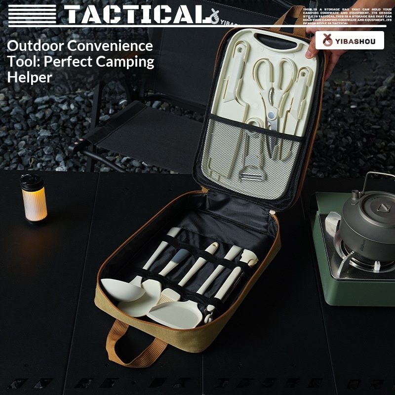Portable 9Pcs Camping Kitchenw - Camping Cooking Hardware 评论和价格