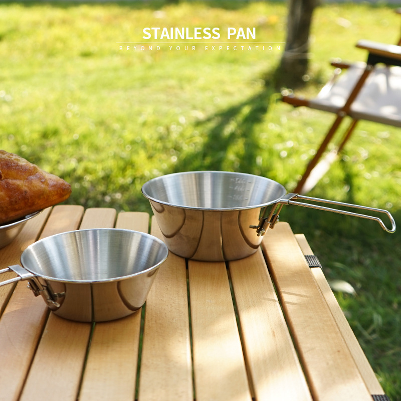 1pc Outdoor Folding Bowl Stain - Camping No Cooking Meals 评论和价格
