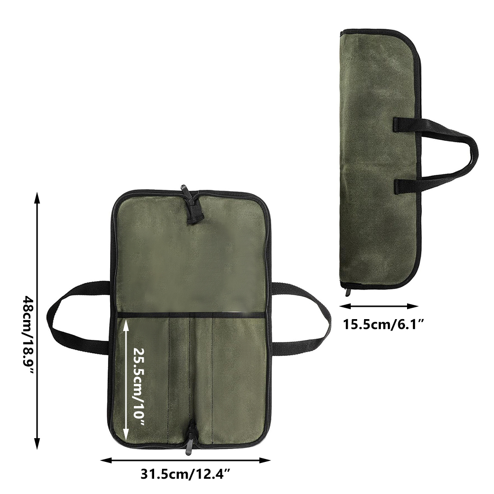 Waxed Canvas Knife Roll Bag Mu - Camping Cooking Equipment 评论和价格
