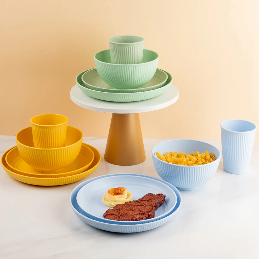 Colourful Wheat Straw Cutlery  - Camping Cooking And Eating Set 评论和价格