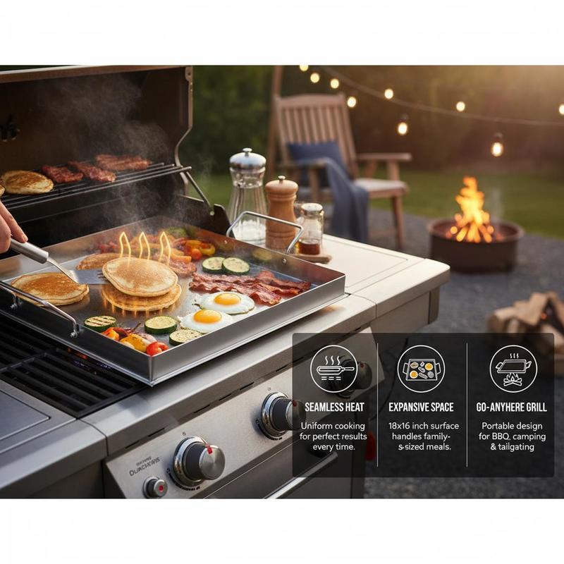 Universal Flat Top Griddle 18x - Camping Cooking Equipment 评论和价格