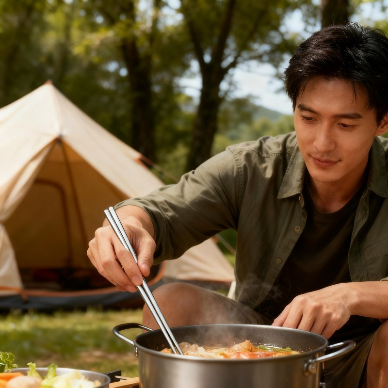 Durable Portable Titanium Chop - Camping No Cooking Meals 评论和价格