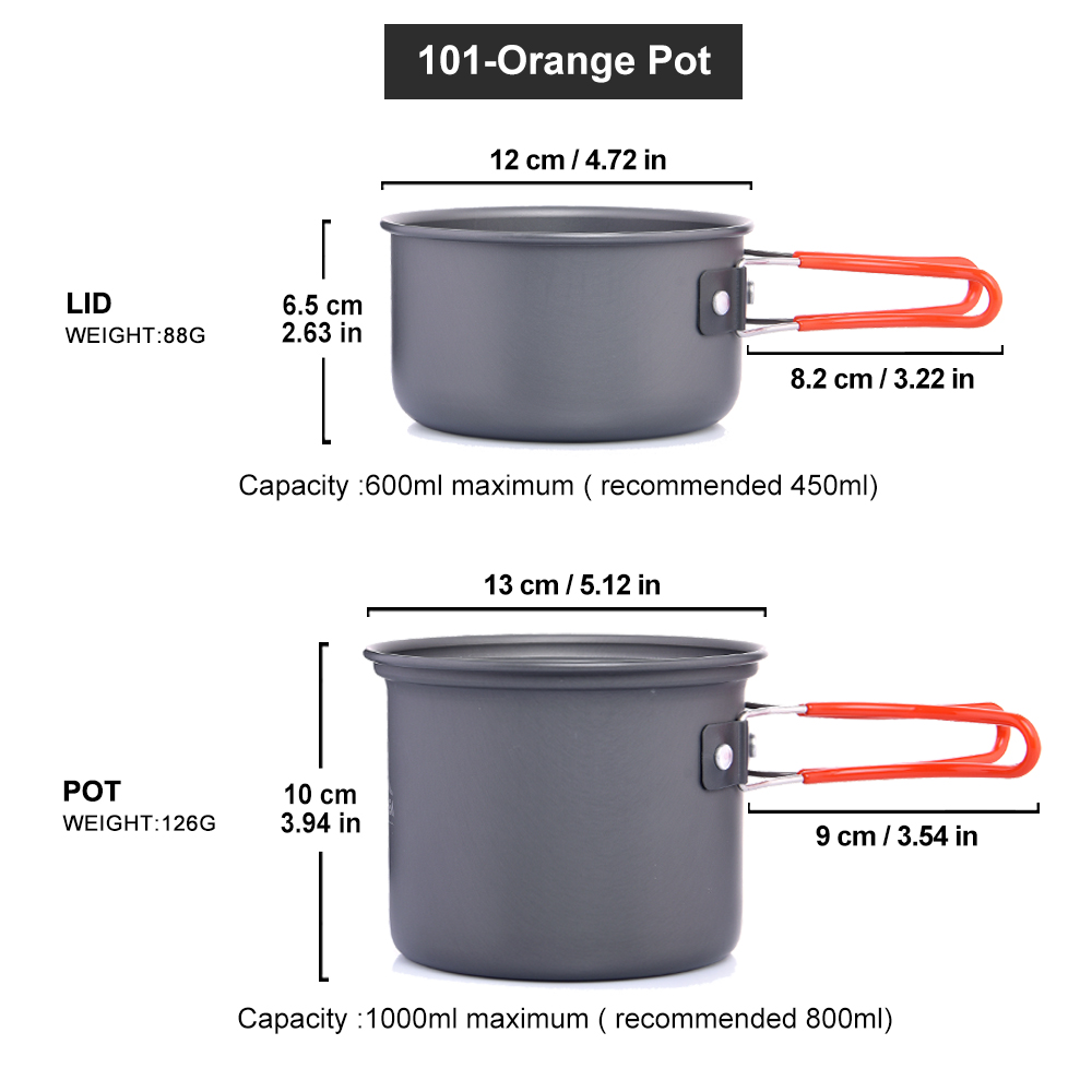 Widesea camping tableware outd - Camping Cooking And Eating Set 评论和价格