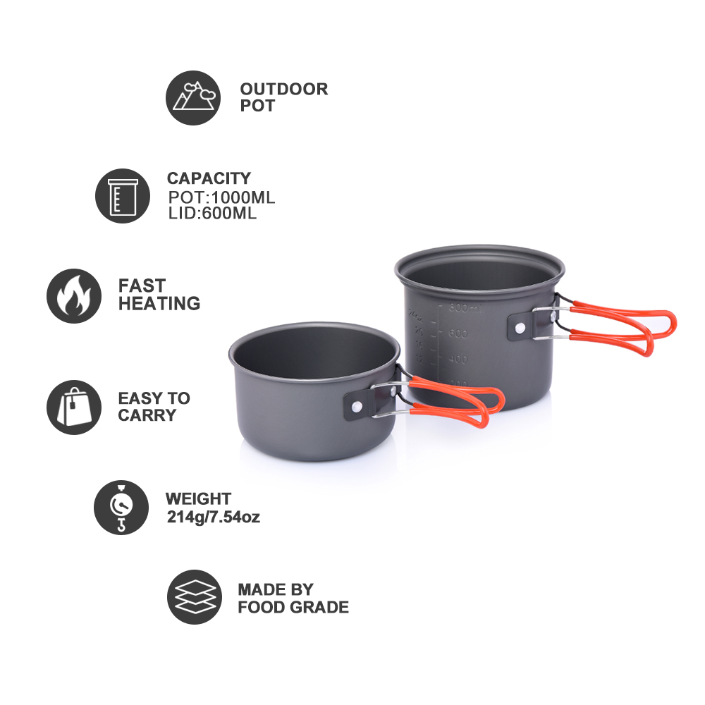 Widesea camping tableware outd - Camping Cooking And Eating Set 评论和价格