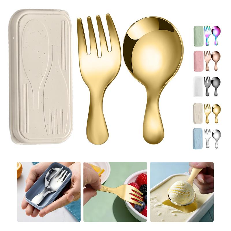 Stainless Steel Portable Spoon - Camping Cooking And Eating Set 评论和价格
