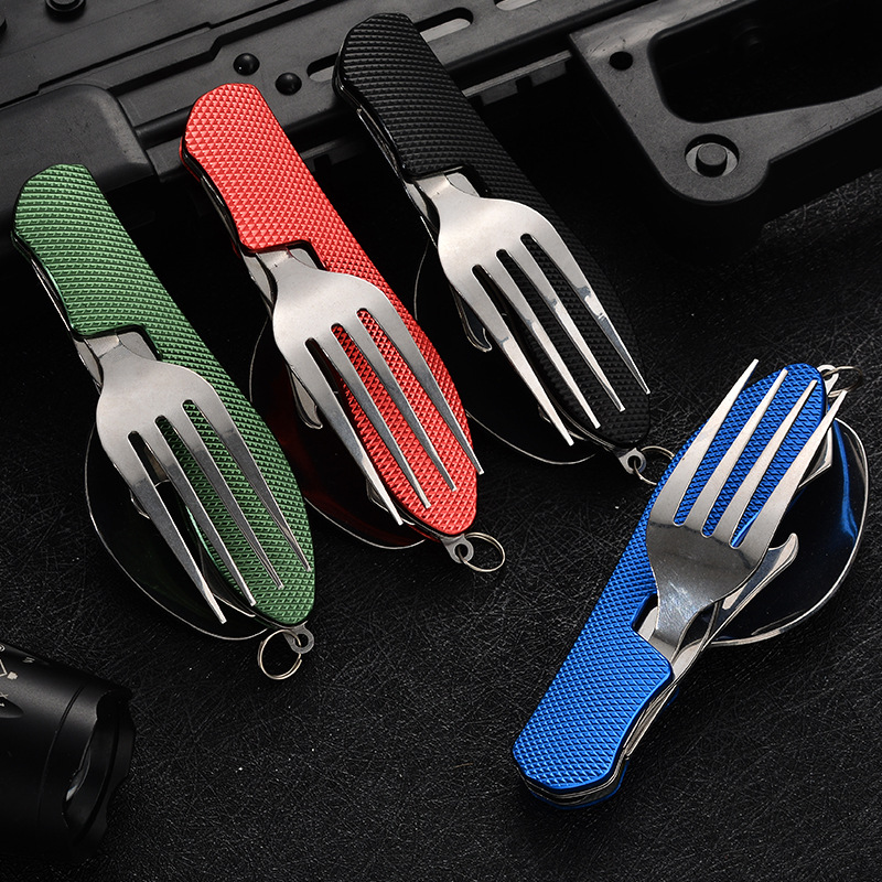 4 in1 Foldable Camping Utensil - Camping Cooking Knife Set 评论和价格