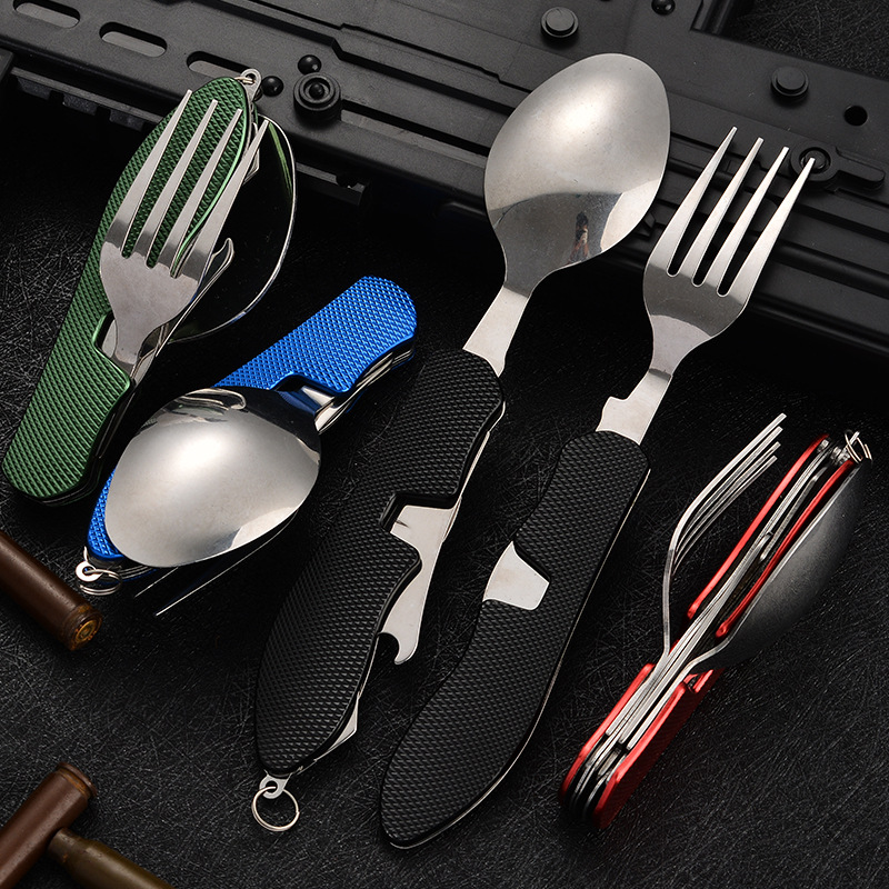 4 in1 Foldable Camping Utensil - Camping Cooking Knife Set 评论和价格