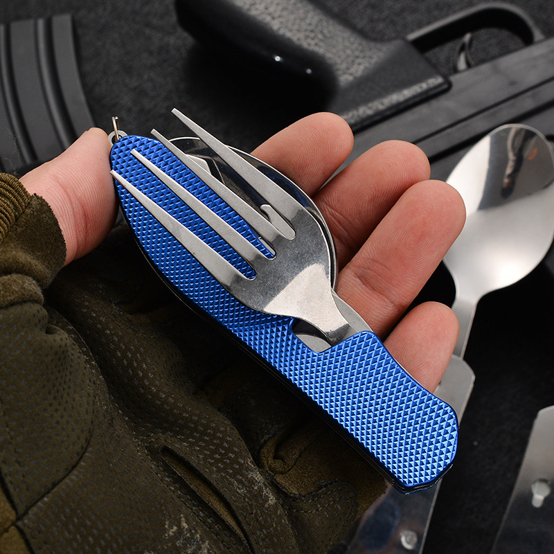 4 in1 Foldable Camping Utensil - Camping Cooking Knife Set 评论和价格