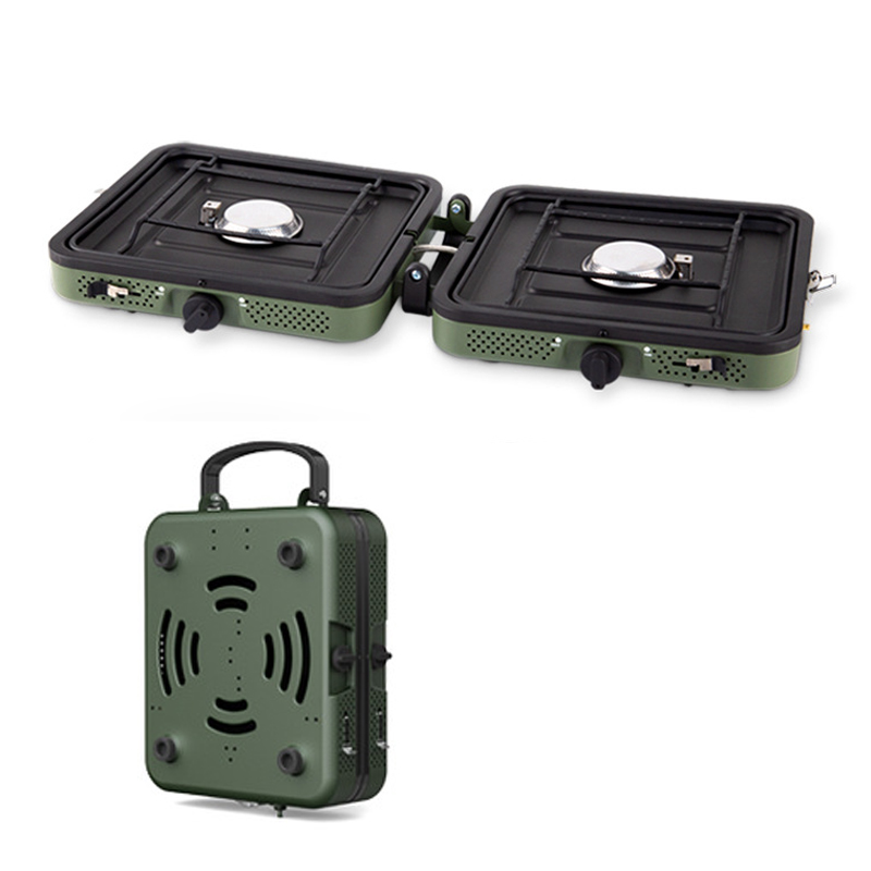Portable double burner cooker  - Camping Double Cooking Stove 评论和价格
