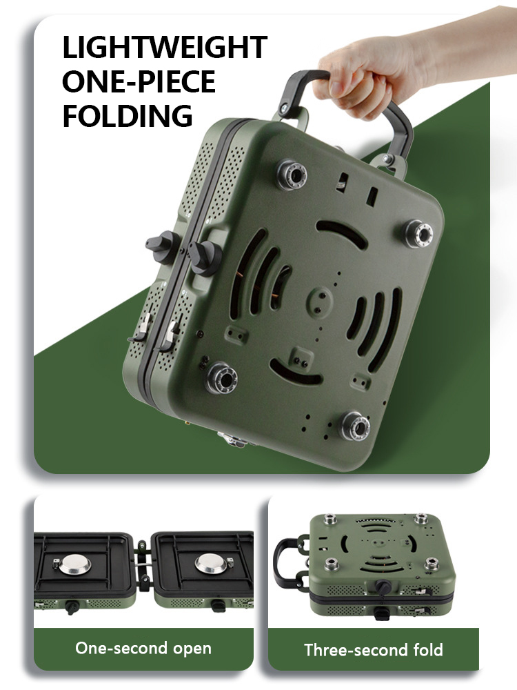 Portable double burner cooker  - Camping Double Cooking Stove 评论和价格