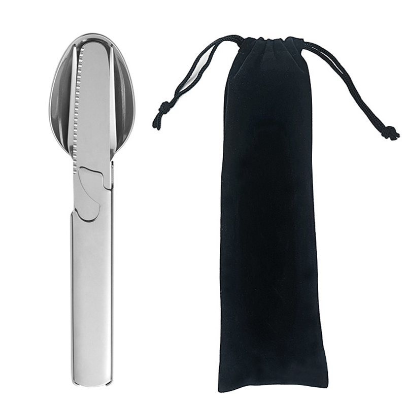 4Pcs/Set Portable Stainless St - Camping Cooking And Eating Set 评论和价格