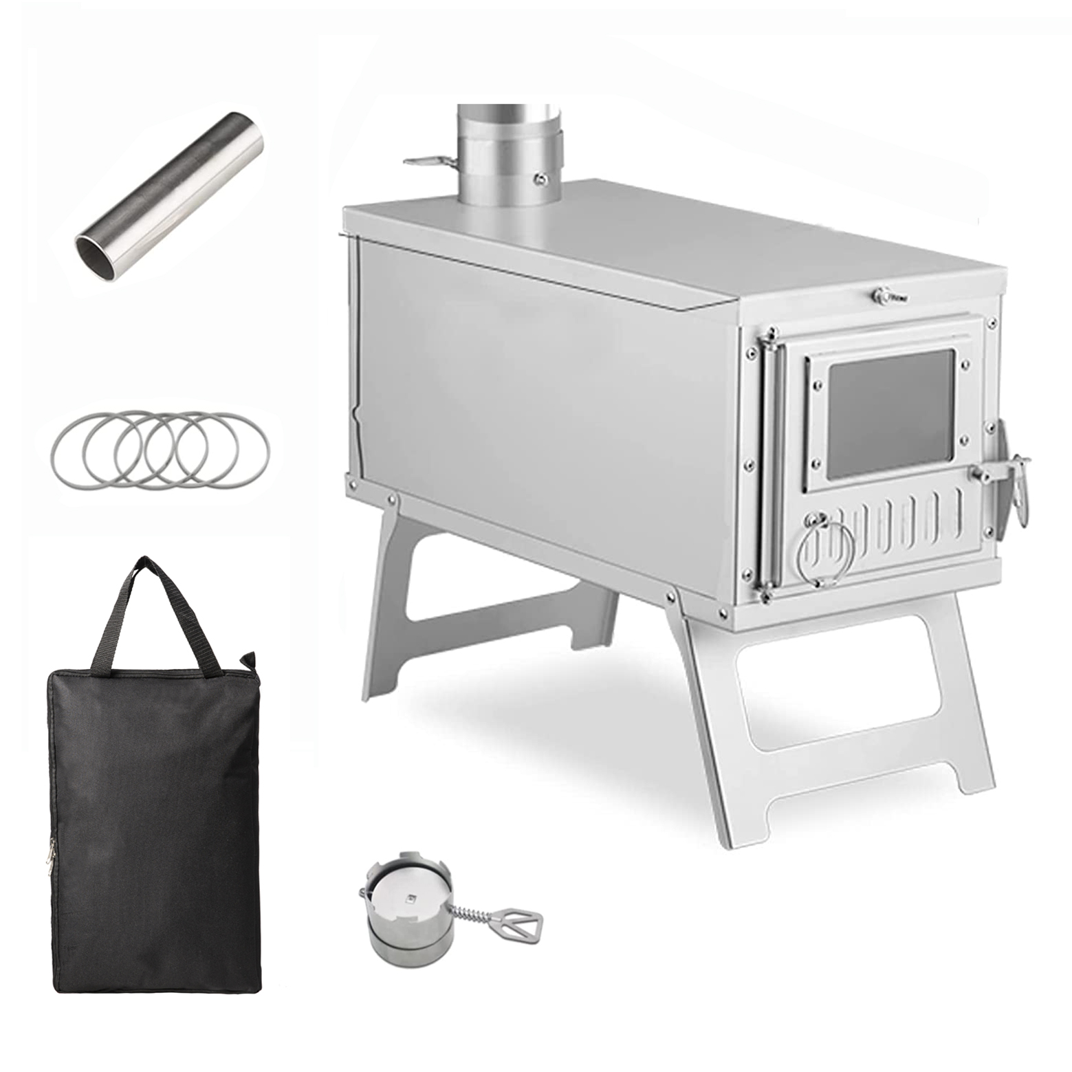 Wood Heater Stove Portable Ten - Camping Cooking Tent 评论和价格