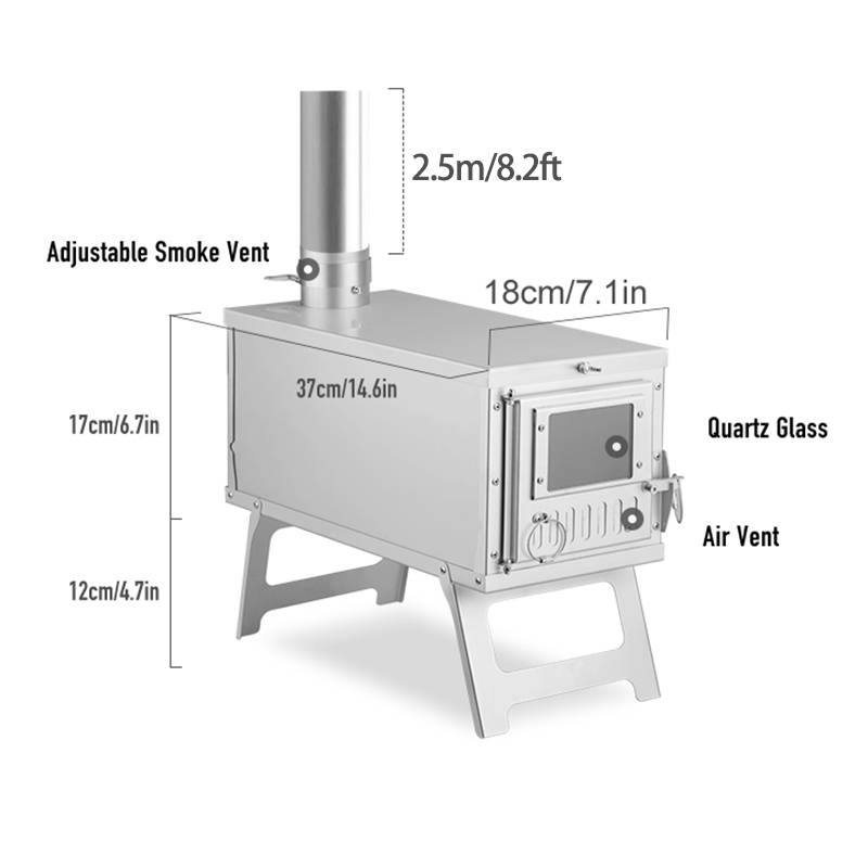Wood Heater Stove Portable Ten - Camping Cooking Tent 评论和价格