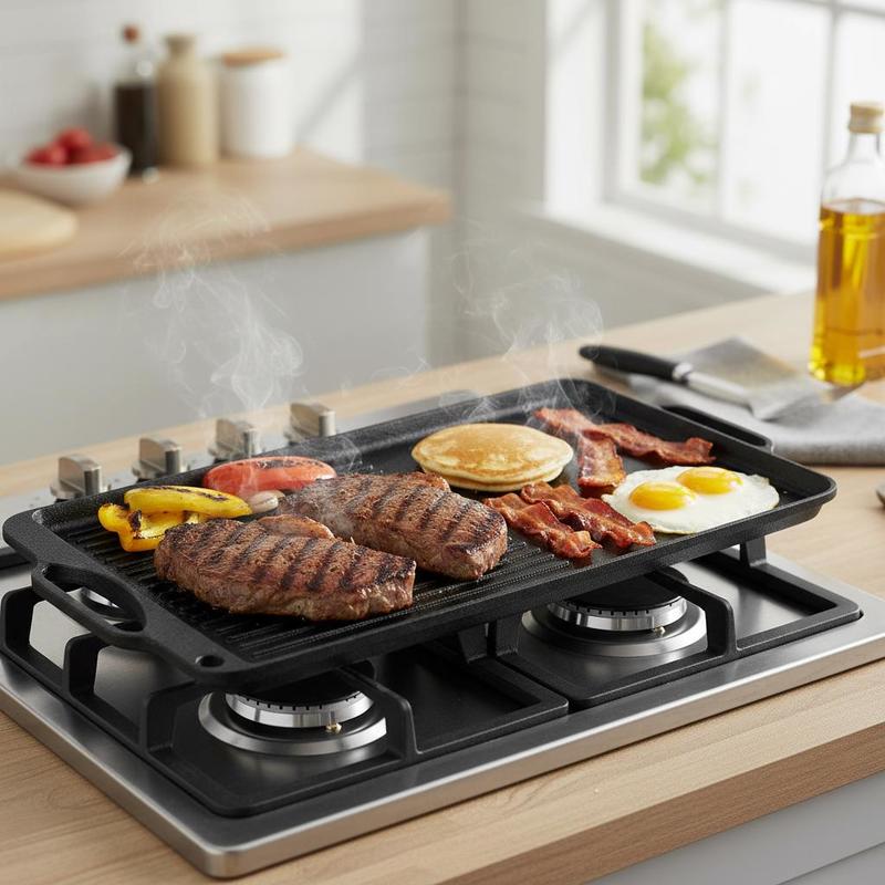 Pre-Seasoned Cast Iron Cooking - Camping Double Cooking Stove 评论和价格