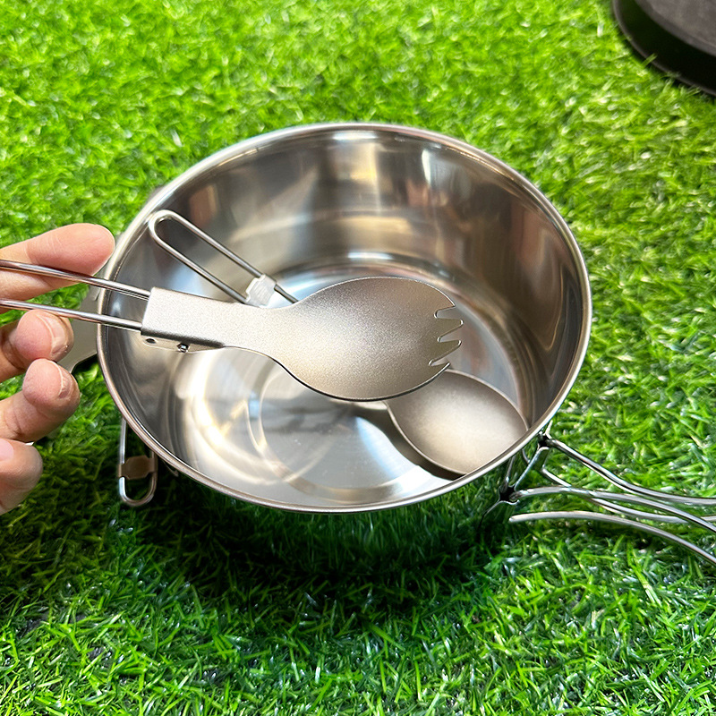 Pure Titanium Folding Spoon an - Camping Cooking Knife Set 评论和价格