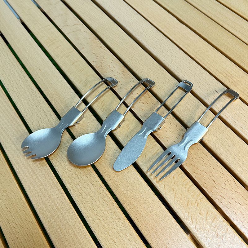 Pure Titanium Folding Spoon an - Camping Cooking Knife Set 评论和价格