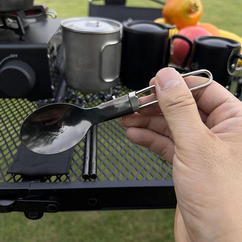Foldable Spoon Chopsticks Trav - Camping Cooking And Eating Set 评论和价格