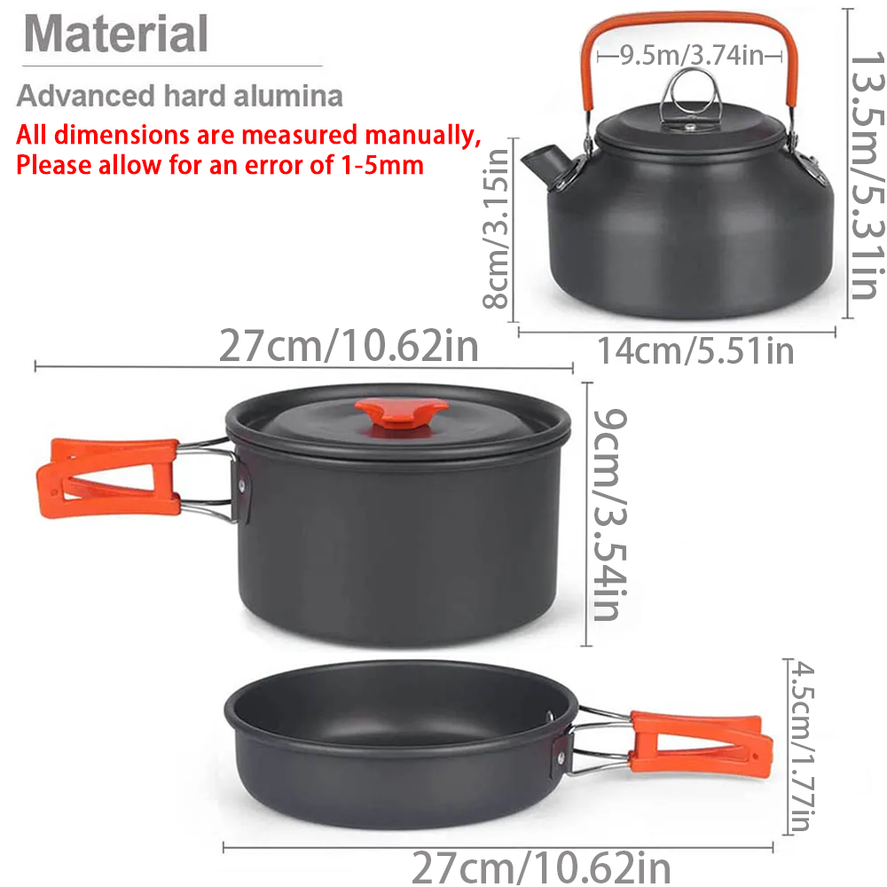 1pcs/1set Camping Cookware Kit - Camping Cooking Hardware 评论和价格