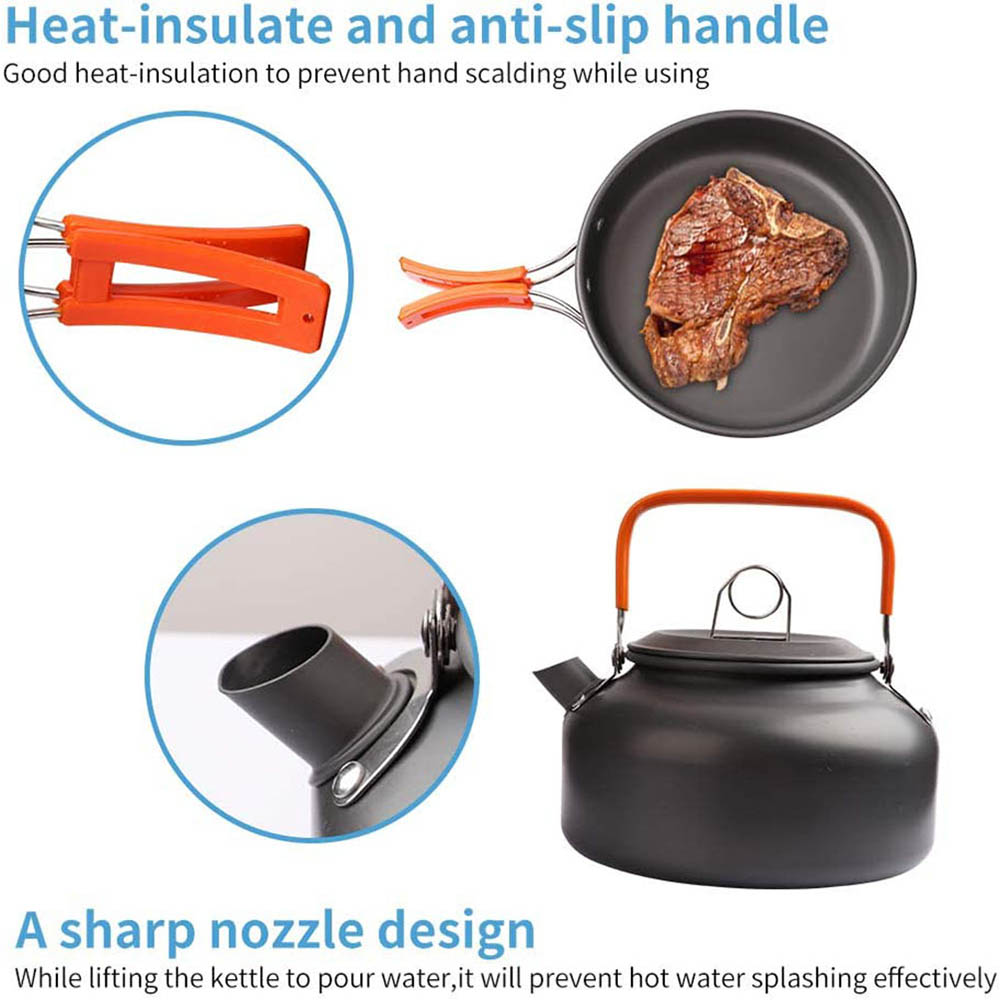 1pcs/1set Camping Cookware Kit - Camping Cooking Hardware 评论和价格