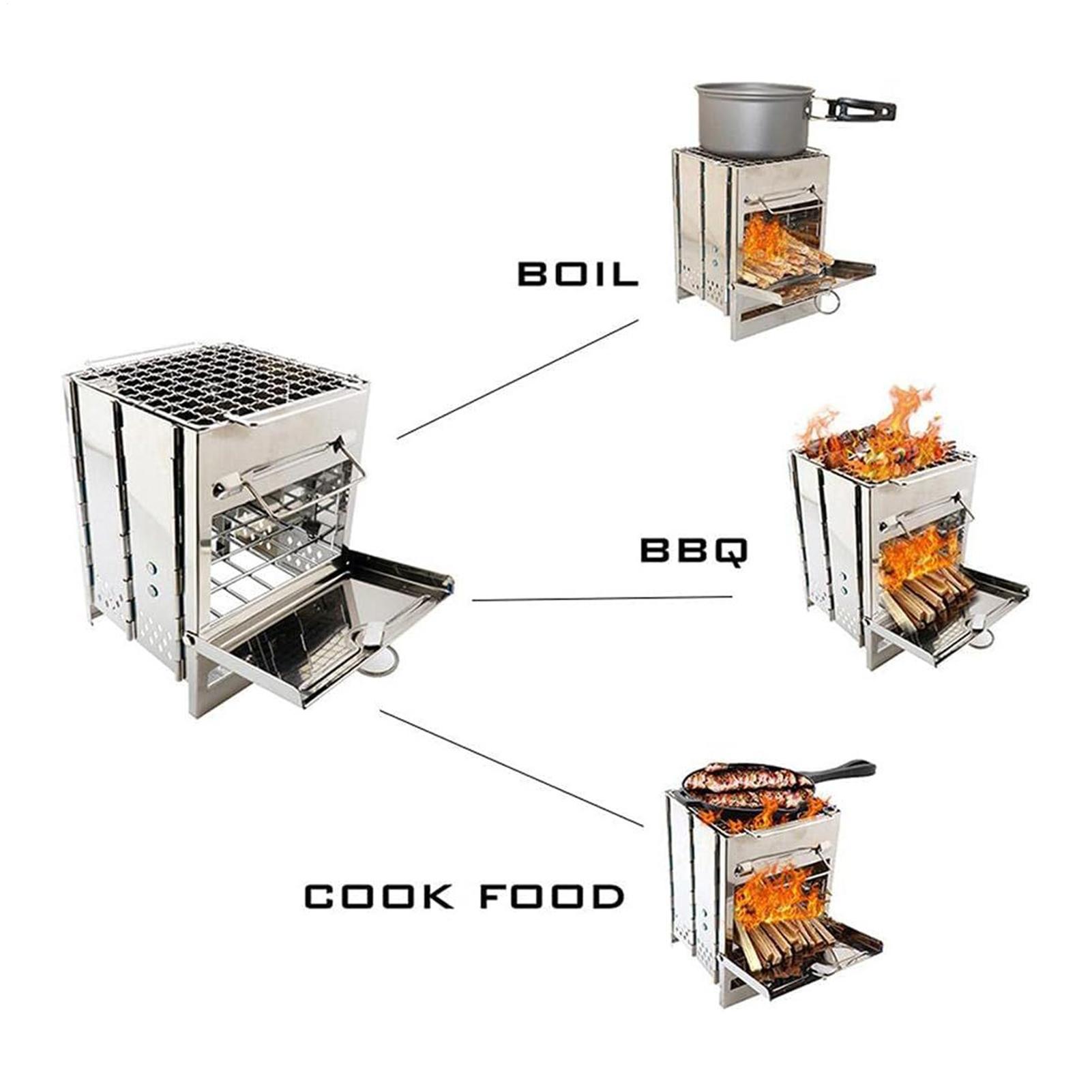 Portable Camping Stove Stainle - Camping No Cooking Meals 评论和价格