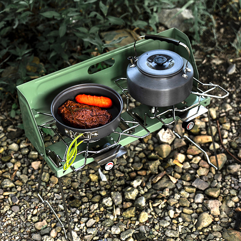 Portable Gas Stove Outdoor Por - Camping Double Cooking Stove 评论和价格