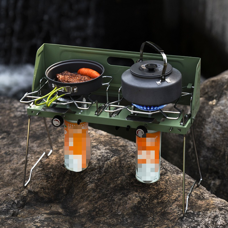 Portable Gas Stove Outdoor Por - Camping Double Cooking Stove 评论和价格