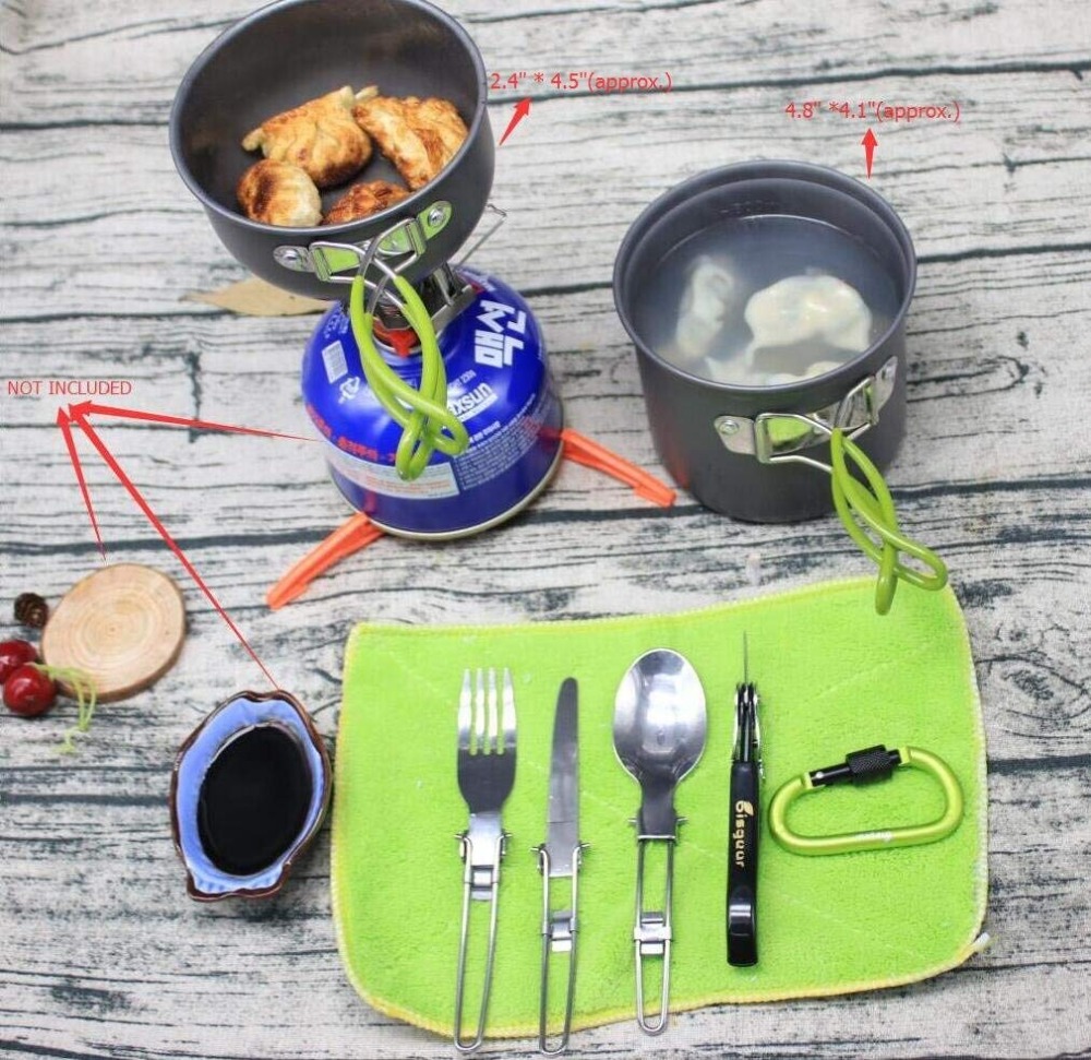 12-17Pcs Camping Cookware Stov - Camp Spork Set 评论和价格
