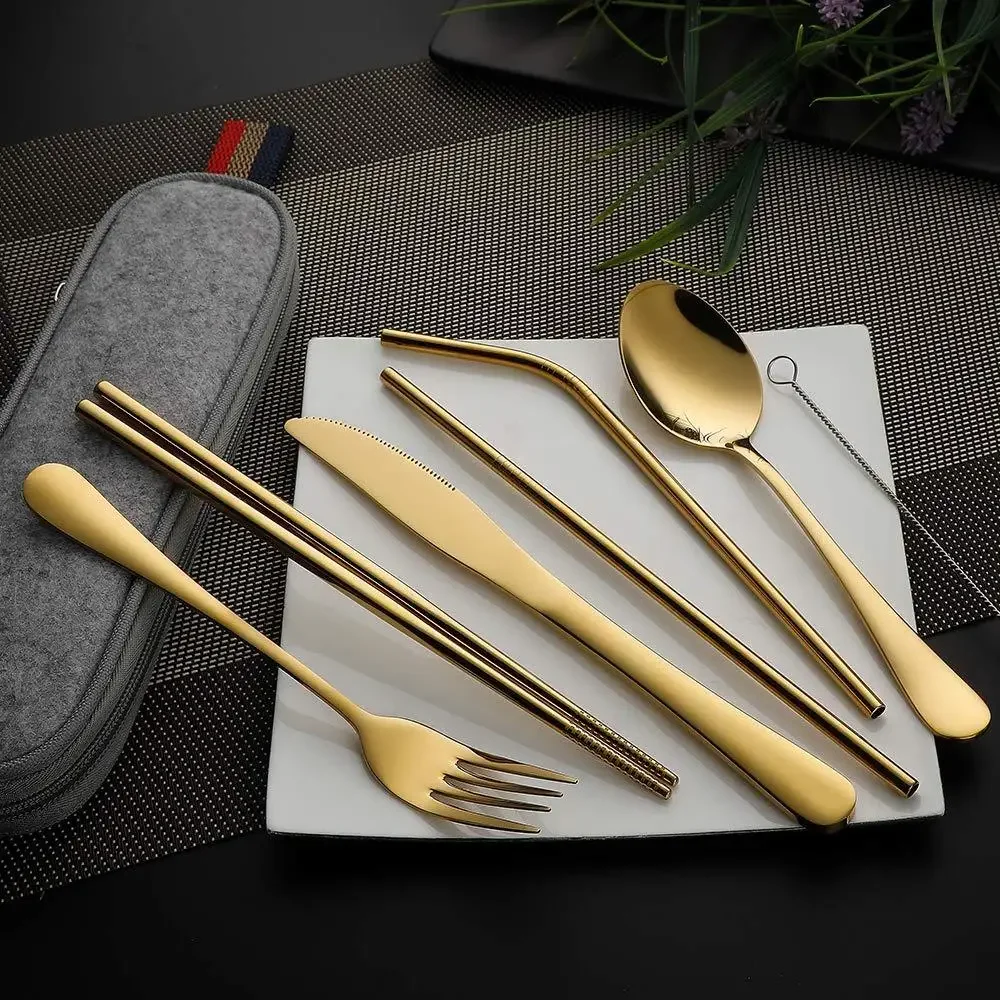 8Pcs/set Tableware Reusable Tr - Camping Cooking Knife Set 评论和价格