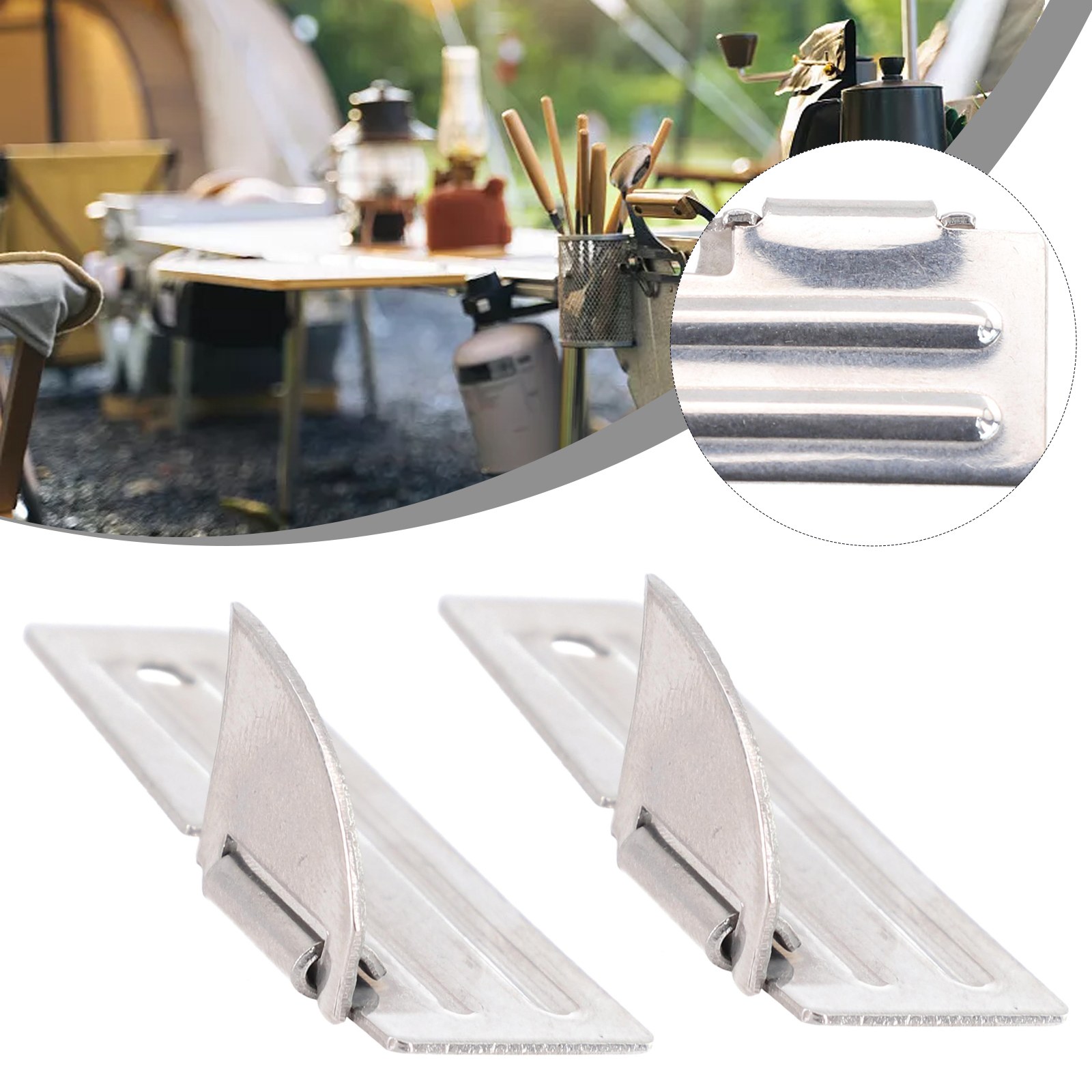 2pcs Stainless Steel Mini Fold - Camping Cooking Equipment 评论和价格