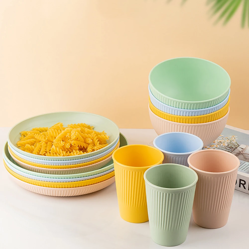 Colourful Wheat Straw Cutlery  - Camping Cooking And Eating Set 评论和价格