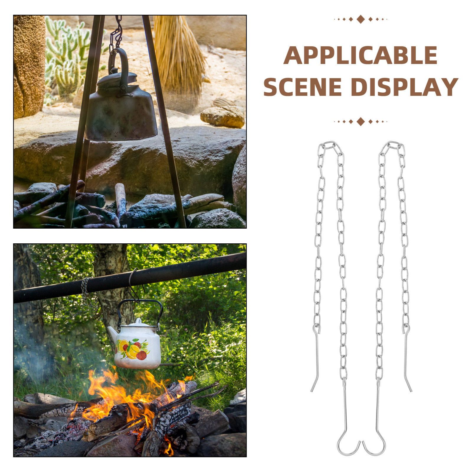 2Pcs Outdoor Camping Hanging C - Camping Double Cooking Stove 评论和价格