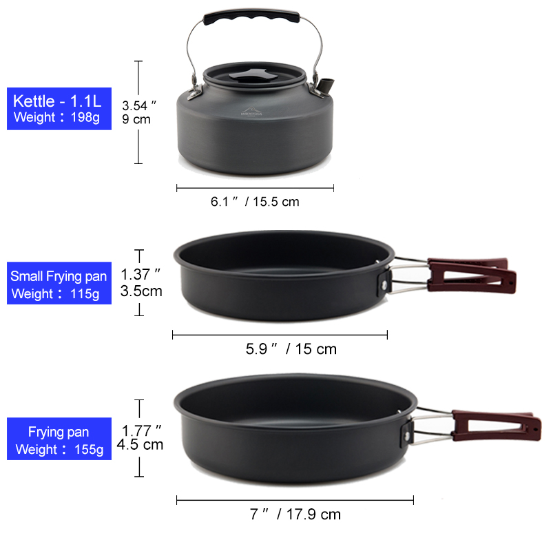 Widesea Camping Cookware Set O - Camping Cooking And Eating Set 评论和价格