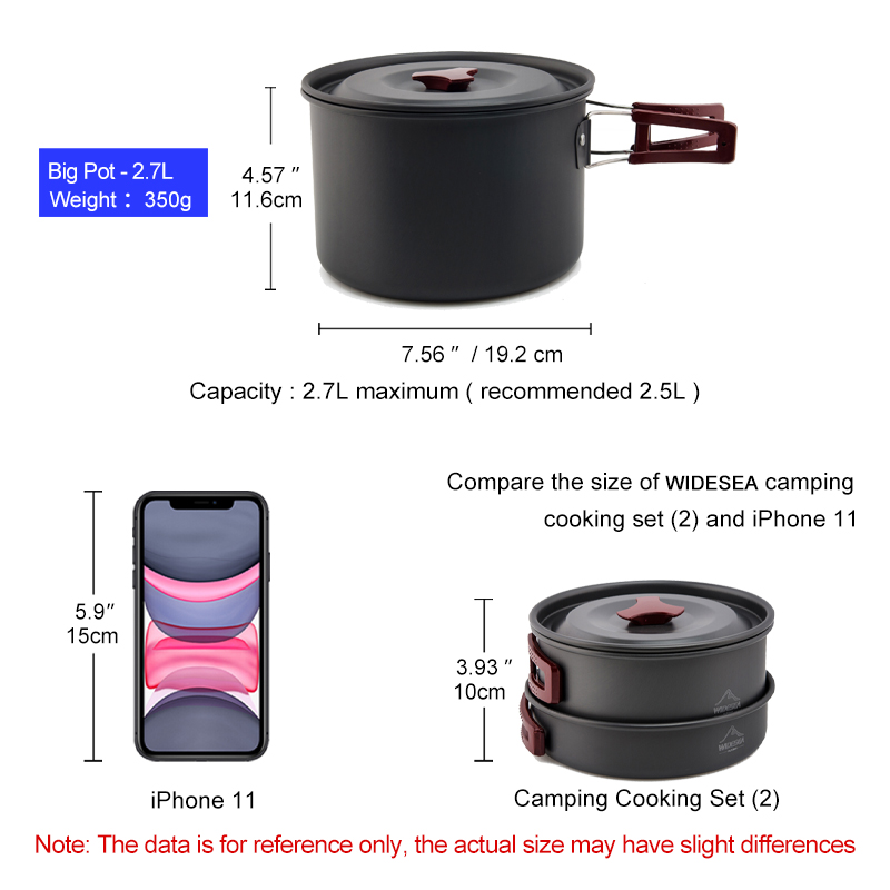 Widesea Camping Cookware Set O - Camping Cooking And Eating Set 评论和价格