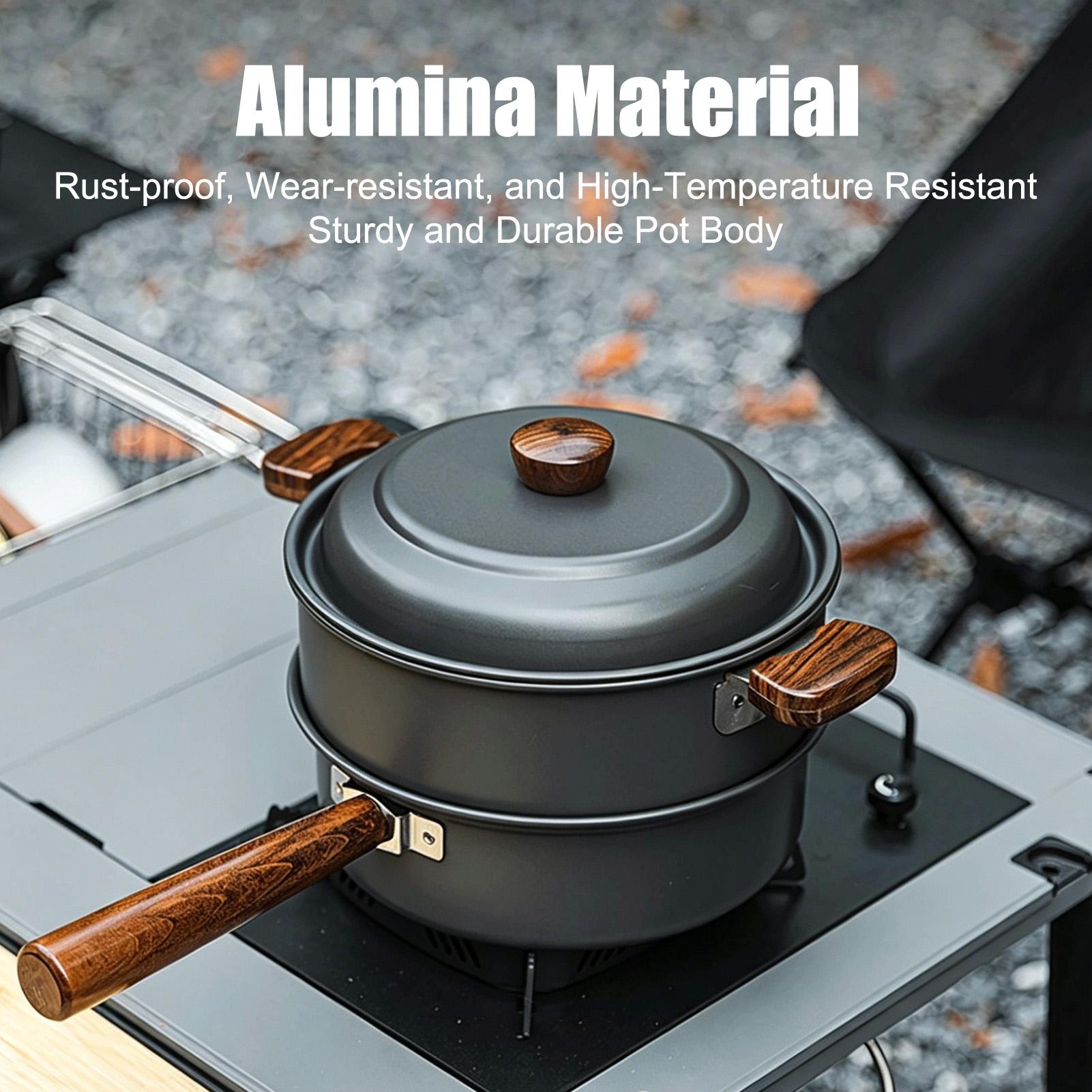 Camping Pot Portable Large Lig - Camping Double Cooking Stove 评论和价格